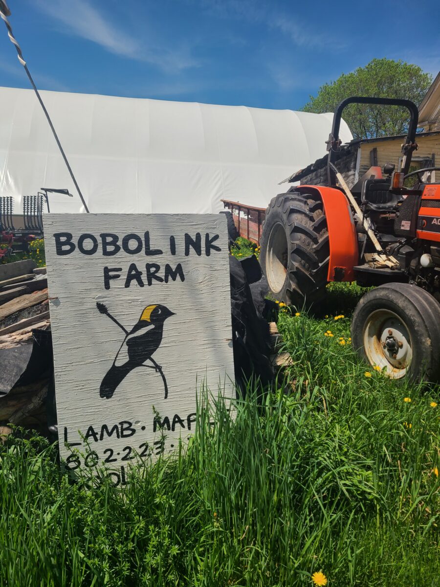 Bobolink farm sign